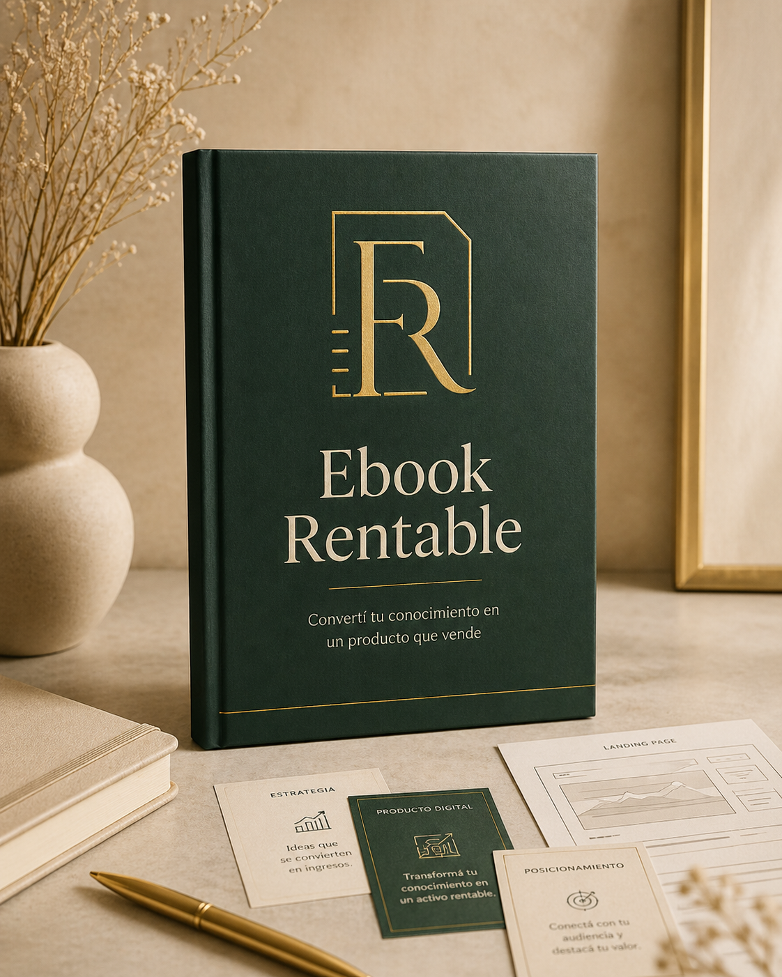 Mockup del sistema Ebook Rentable